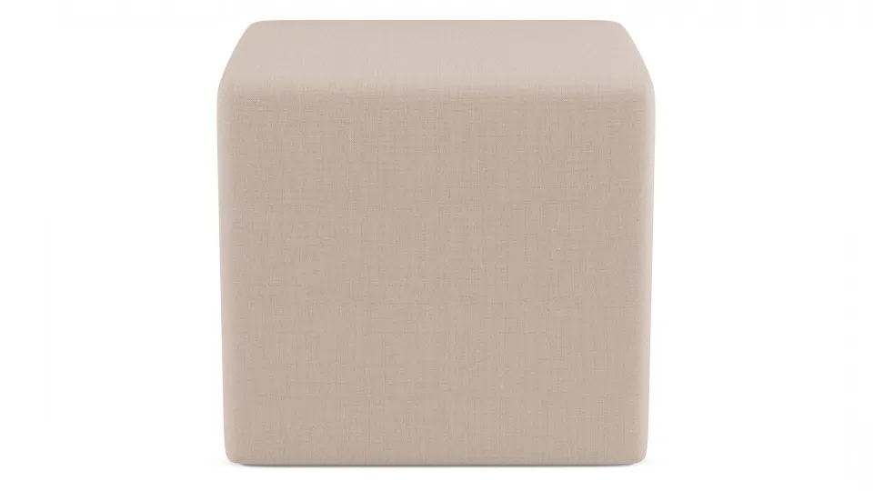 Cube Ottoman, Husk Everyday Linen
