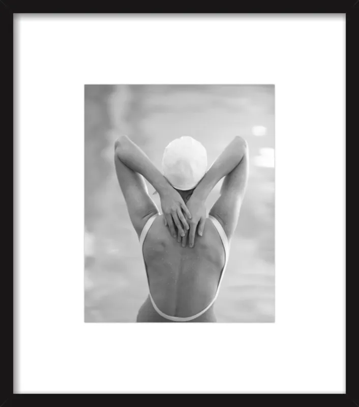 The Swimmer with a white  cap by Lucy Snowe for Artfully Walls
