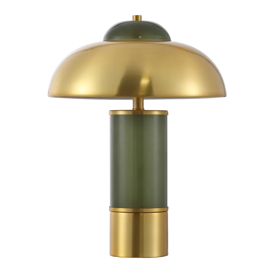 Drea 16.25" Table Lamp - Green/Brass