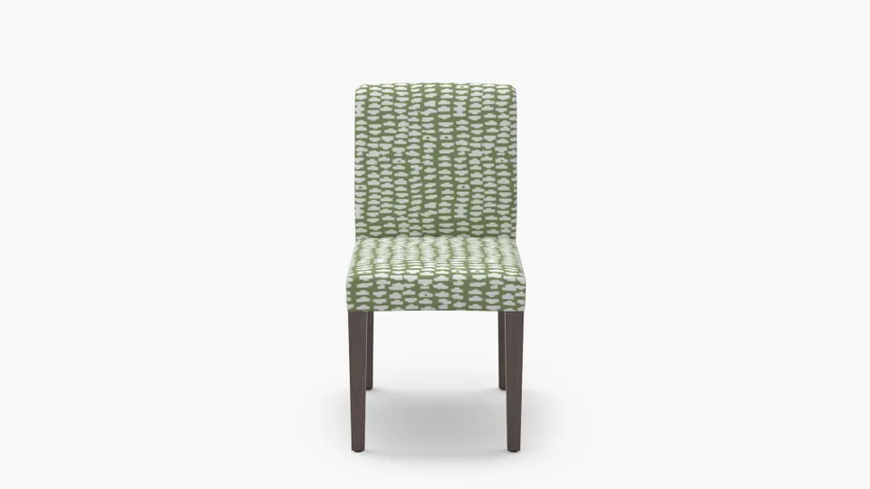 Signature Dining Chair, Olive Odalisque, Espresso Square Tapered Leg