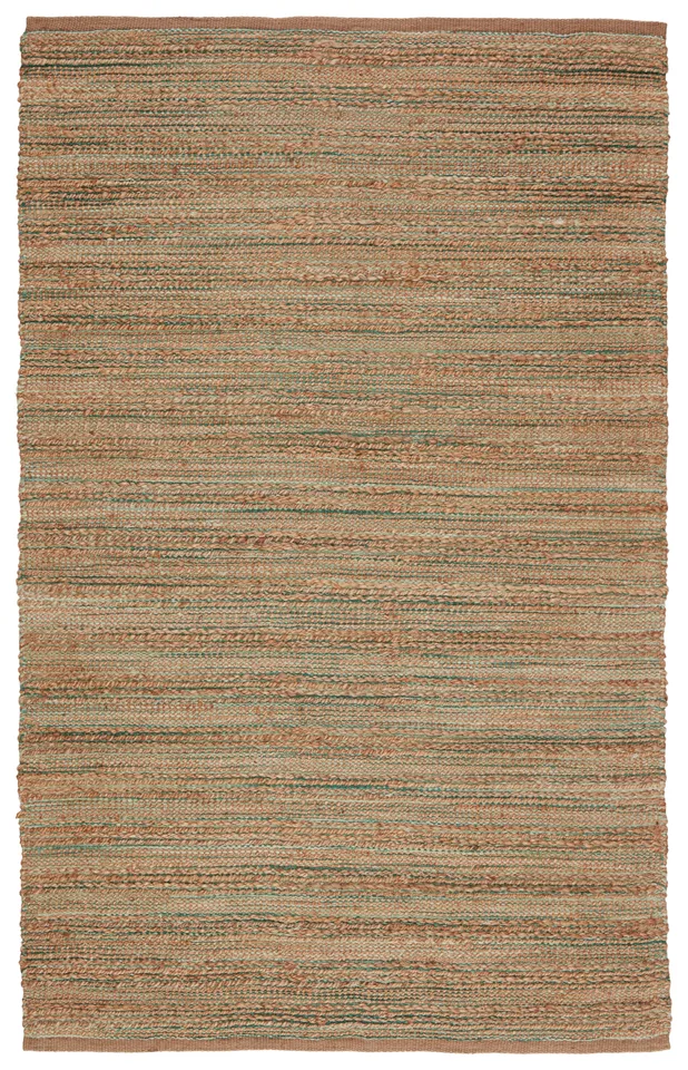 Canterbury Natural Solid Tan/ Green Area Rug (9'X12')