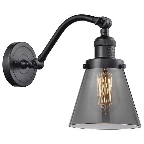 Zachary Glass Curved Arm Wall Sconce