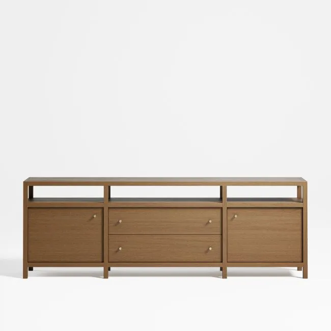Keane 86" Driftwood Storage Media Console