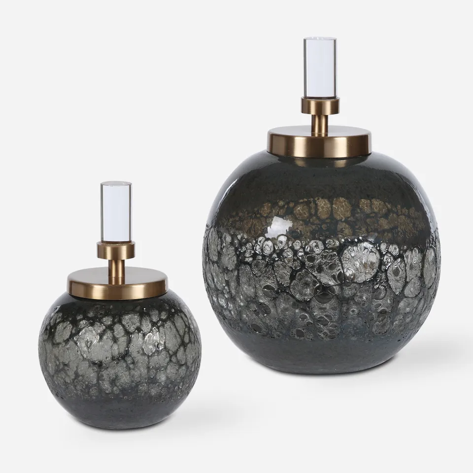 Cessair Art Glass Bottles Set/2