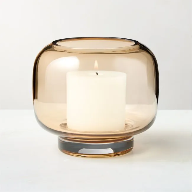 Coco Round Champagne Glass Hurricane Candle Holder Small