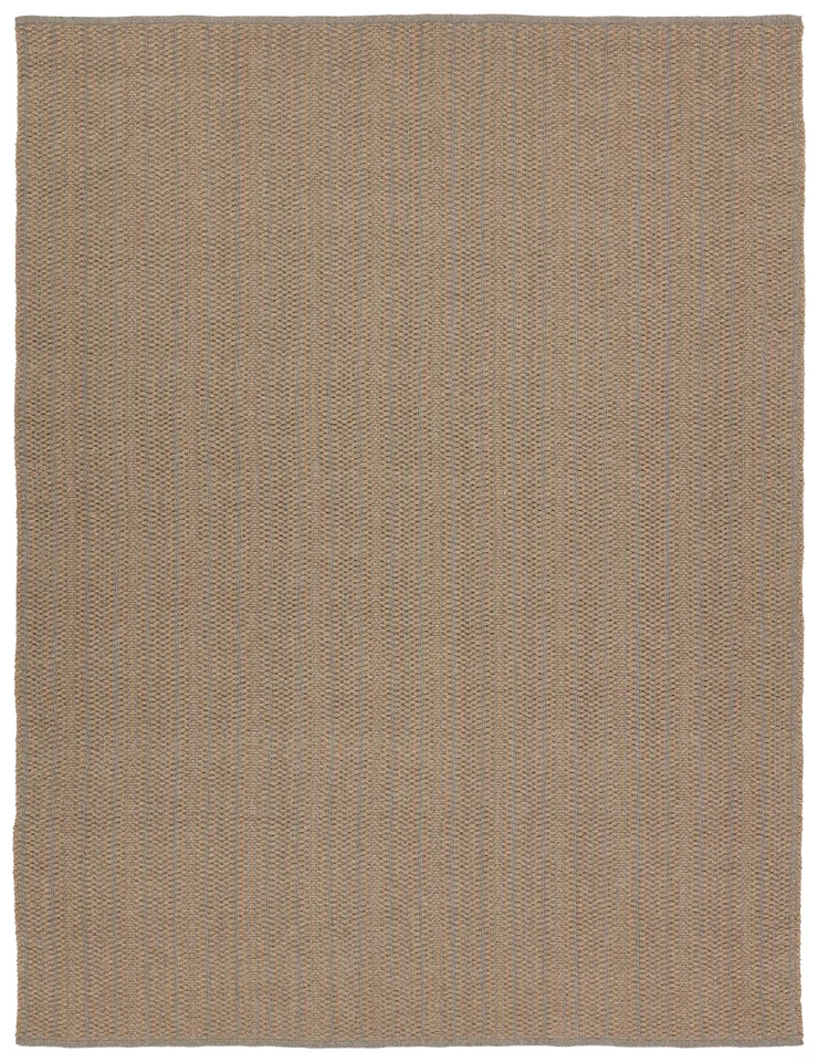 Elmas Handmade Indoor/Outdoor Striped Tan/Gray Area Rug (2'X3')
