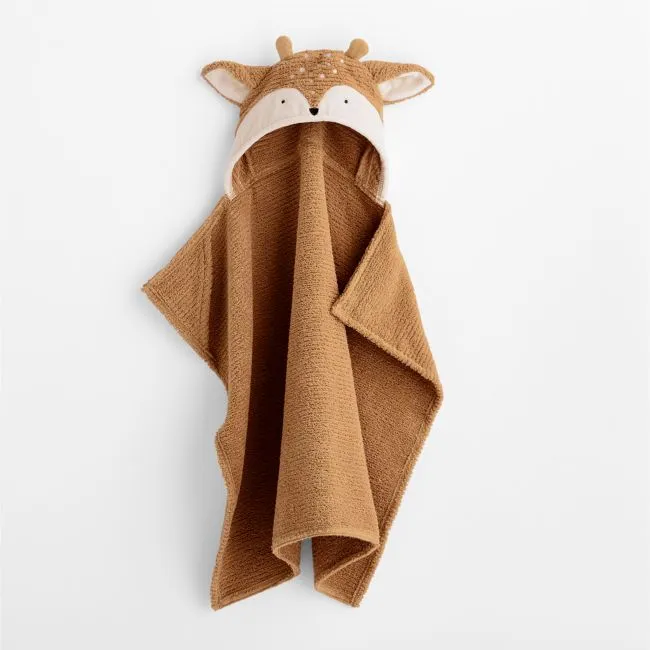 Fawn 100% Organic Cotton Hooded Baby Towel
