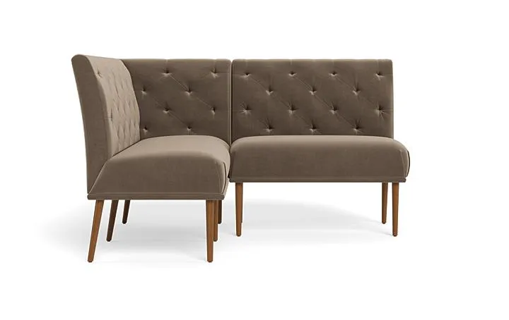 Dorian Upholstered Petite Left Banquette with Tufting Option