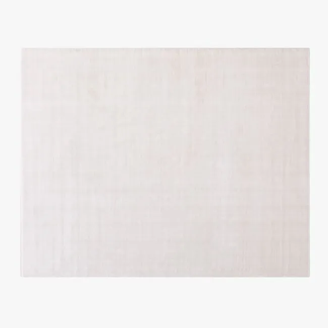 Kole Warm White Solid Performance Nylon Area Rug 6'x9'