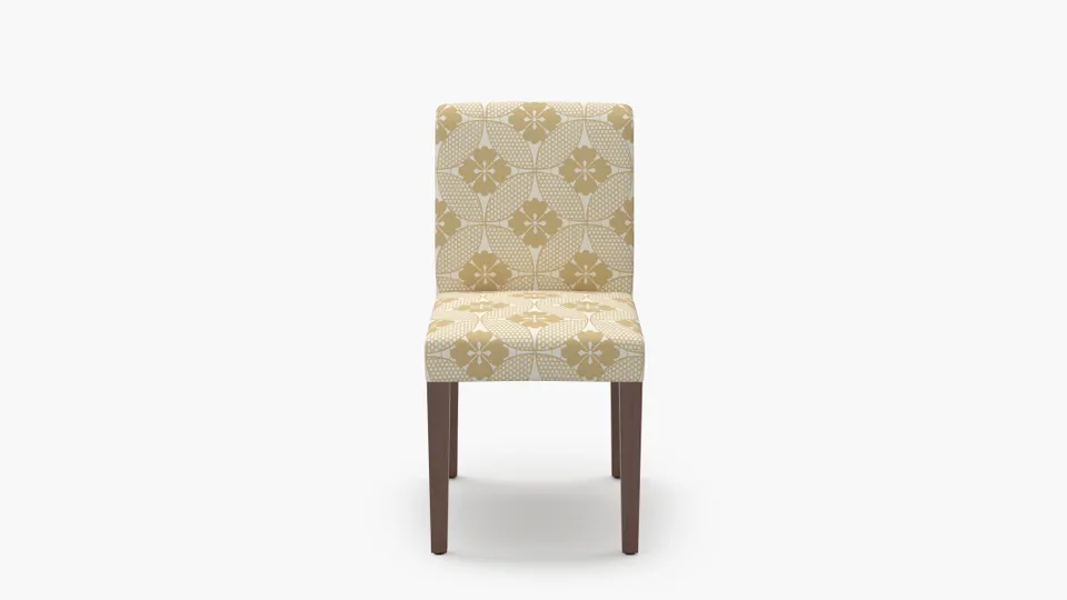 Signature Dining Chair, Rattan Solaire, Walnut Square Tapered Leg
