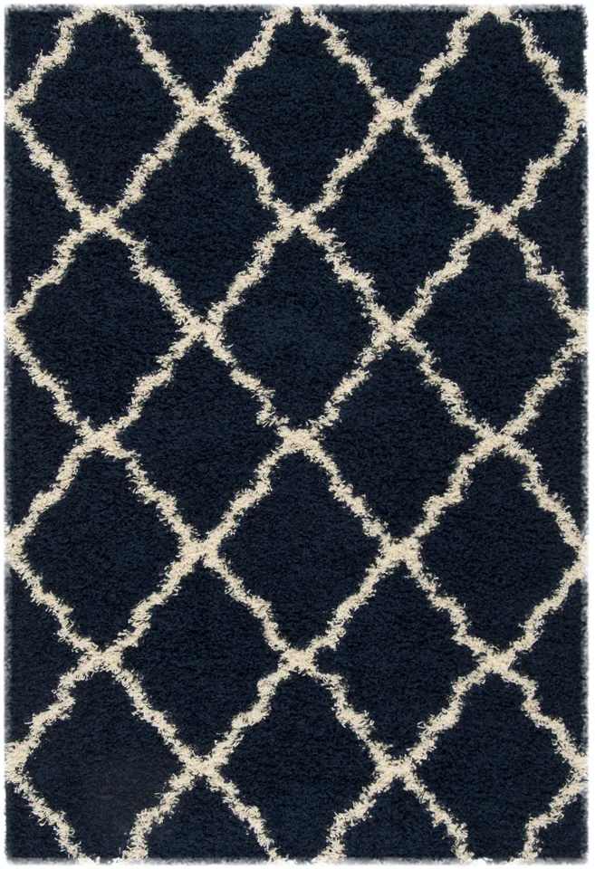 Arlo Home Woven Area Rug, SGD257N, Navy/Ivory,  6' X 9'
