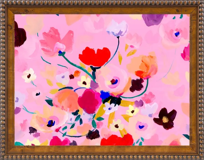 Pink Posey by KT Smail for Artfully Walls