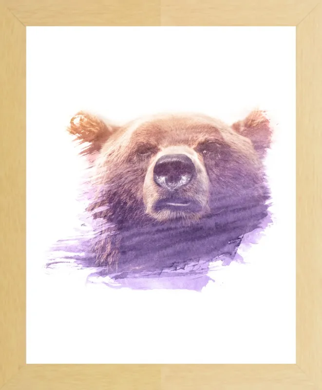 BEAR SUPERIMPOSED WATERCOLOR by Emiliano Deificus for Artfully Walls
