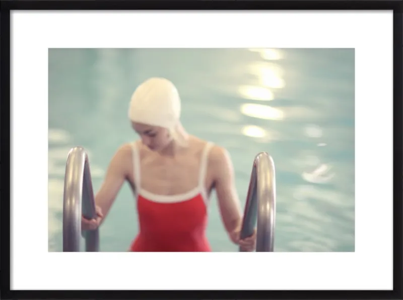 Swimmer in a Red Suit by Lucy Snowe for Artfully Walls