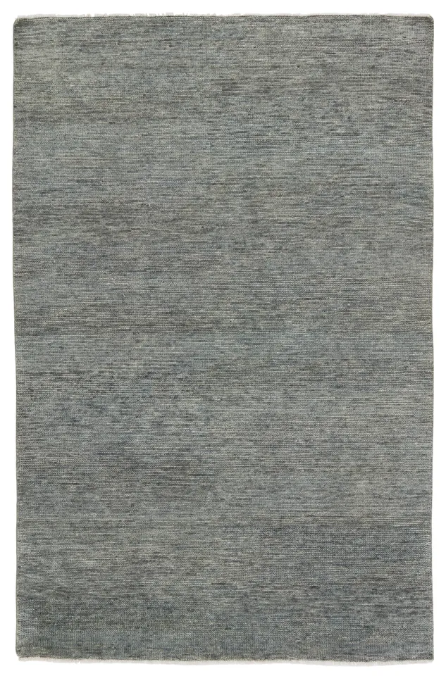Origin Hand-Knotted Solid Dark Gray Runner Rug (3'X12')