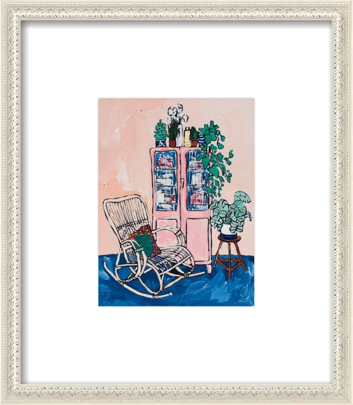 Rocking Chair In Pink Interior by Lara Lee Meintjes for Artfully Walls