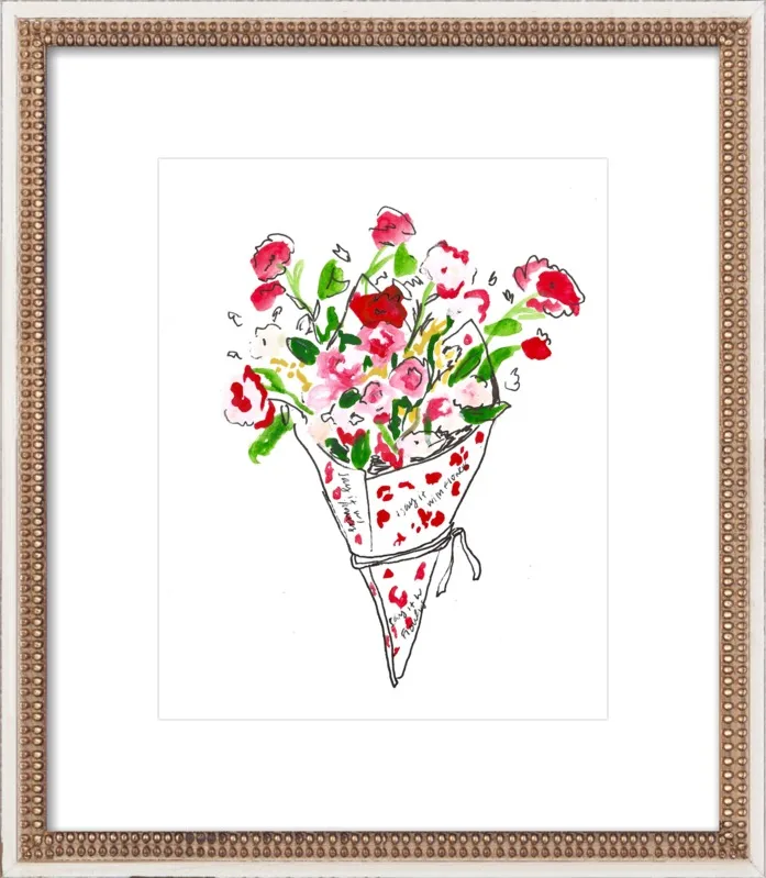 Bodega Flowers in Pink and Red by Larsen McDowell for Artfully Walls