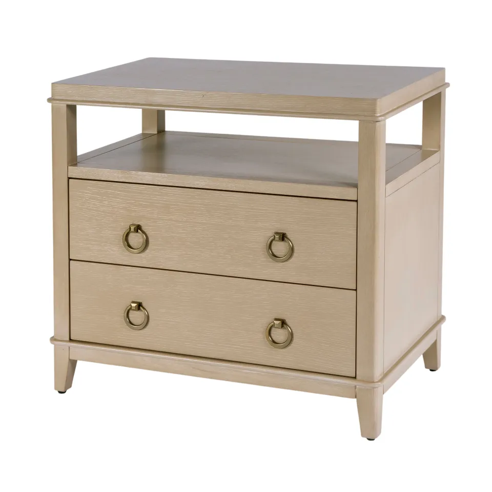 Highbury Antique Beige Gray Nightstand