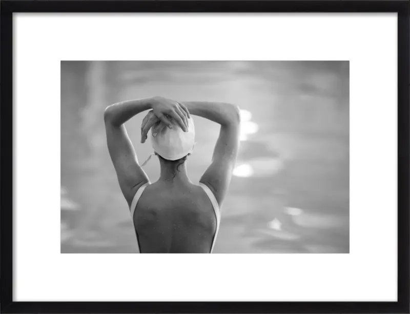 Woman Swimmer in a White Cap by Lucy Snowe for Artfully Walls