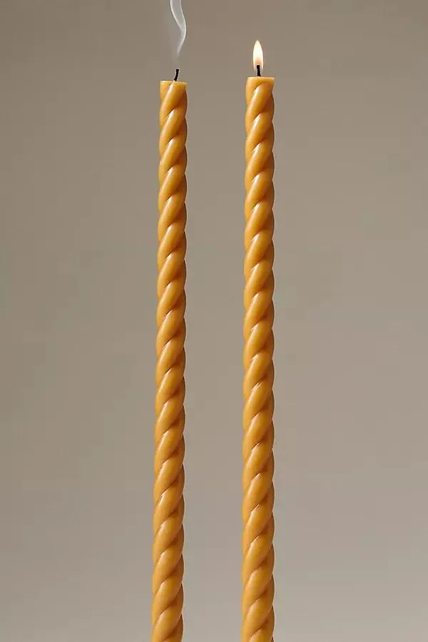 Floral Society 18" Twisted Tapers, Set of 2