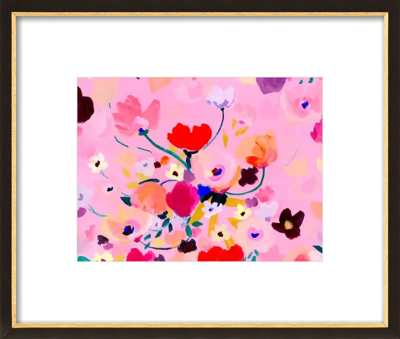 Pink Posey by KT Smail for Artfully Walls