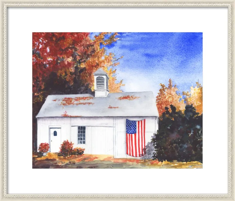 The Ross Barn in Fall by Lydia Marie Elizabeth for Artfully Walls