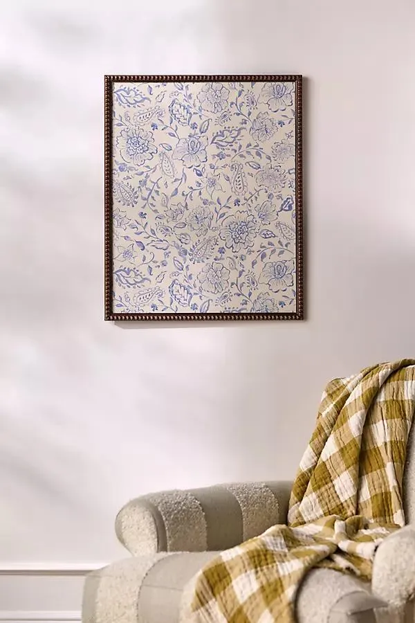 Watercolor Paisley Blue Wall Art