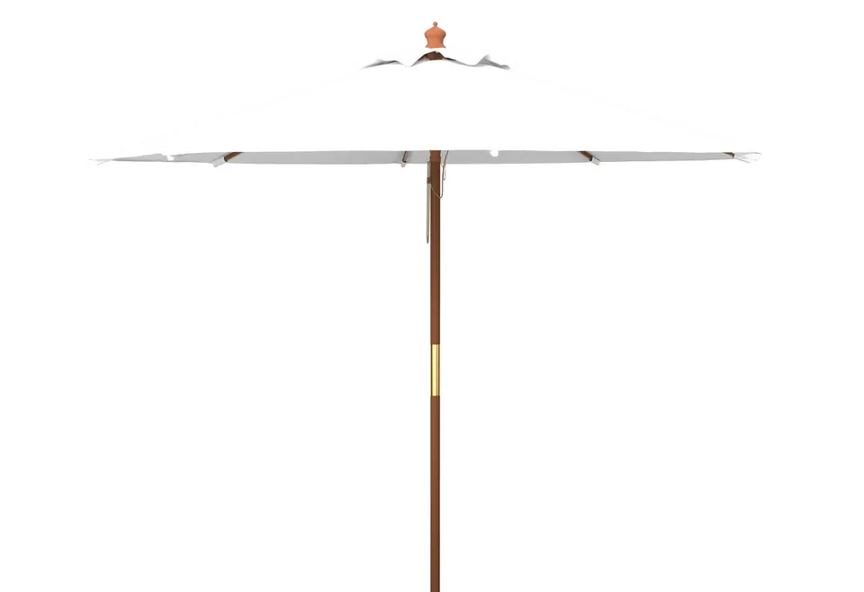 Cannes 11 Foot Wood Umbrella - White