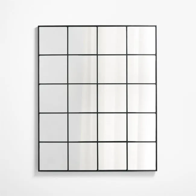Bridget Classic Rectangular Window Pane Wall Mirror 45"x55"