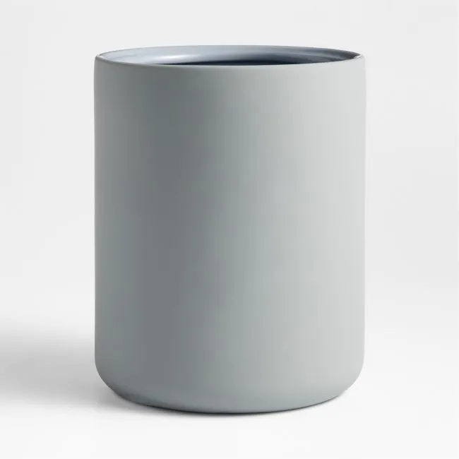Varick Blue Silicone Coated Trash Can