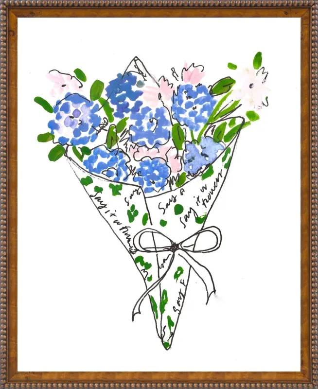 Bodega Flowers in Blue by Larsen McDowell for Artfully Walls