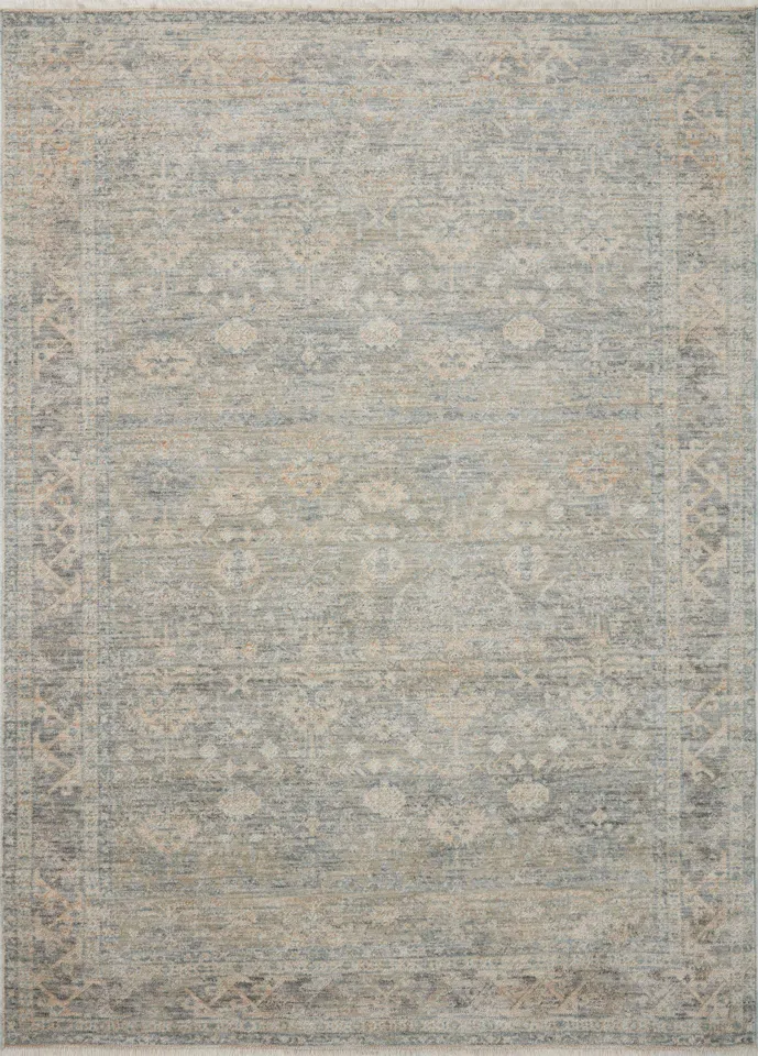 BLA-01 Sky / Beige 18" x 18" Sample