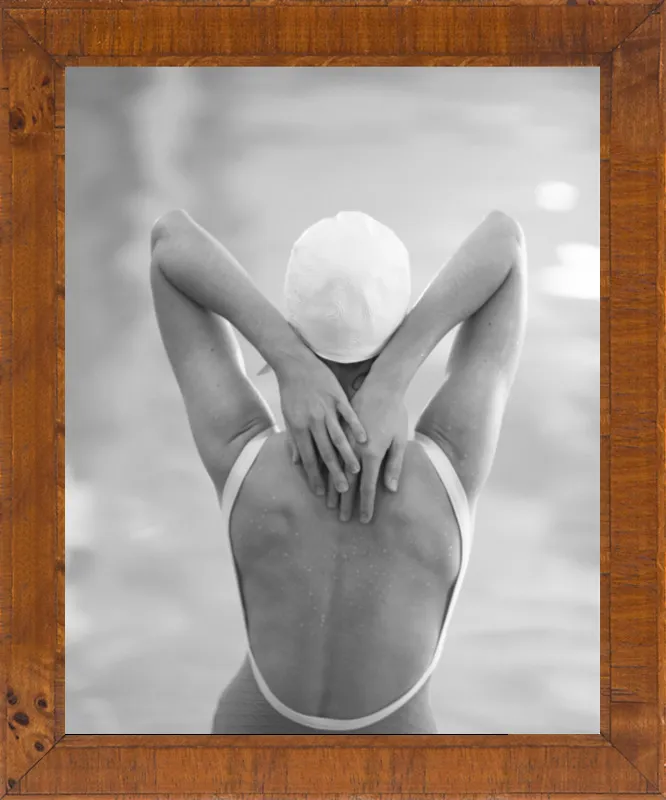 The Swimmer with a white  cap by Lucy Snowe for Artfully Walls