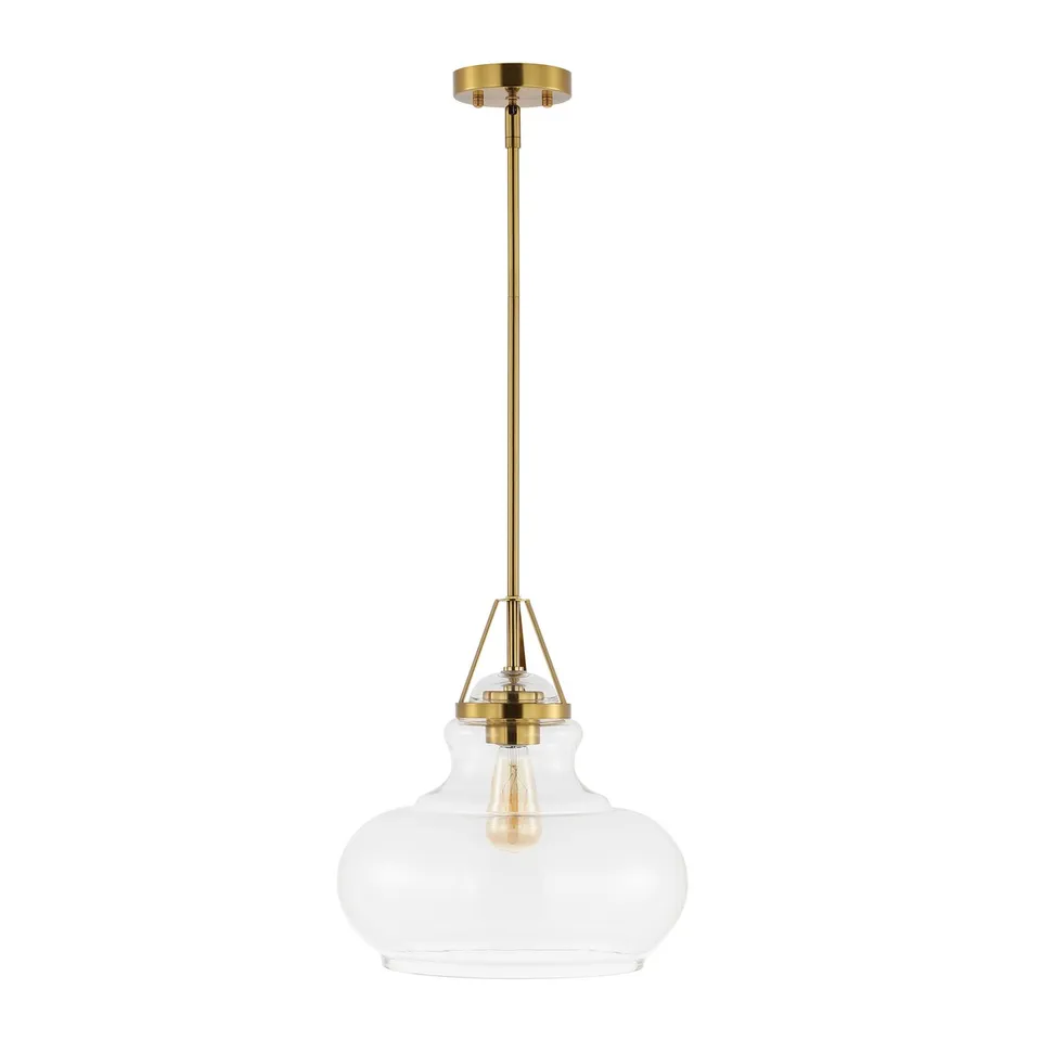 Salud 14 Inch Pendant - Brass / Clear