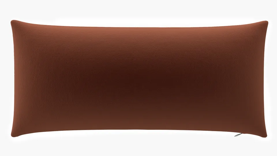 Throw Pillow Cover 14" x 20", Rust Performance Velvet, 14" x 20"