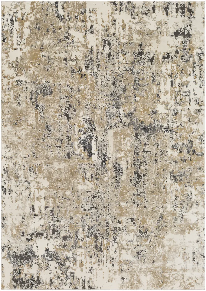 Pune Beige Indoor 6'7" x 9'6" Machine Woven Rug