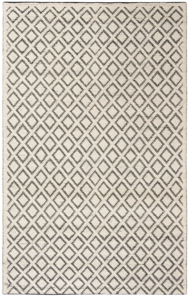 Arlo Home Hand Woven Area Rug, VRM304Z, Ivory/Black,  5' X 8'