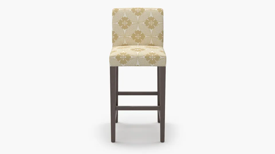 Signature Dining Bar Stool, Rattan Solaire, Espresso Square Tapered Leg