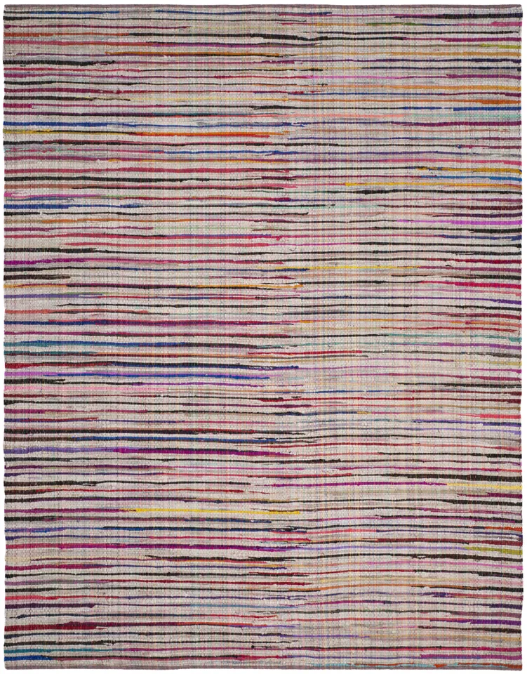 Arlo Home Hand Woven Area Rug, RAR240A, Ivory/Multi,  10' X 14'