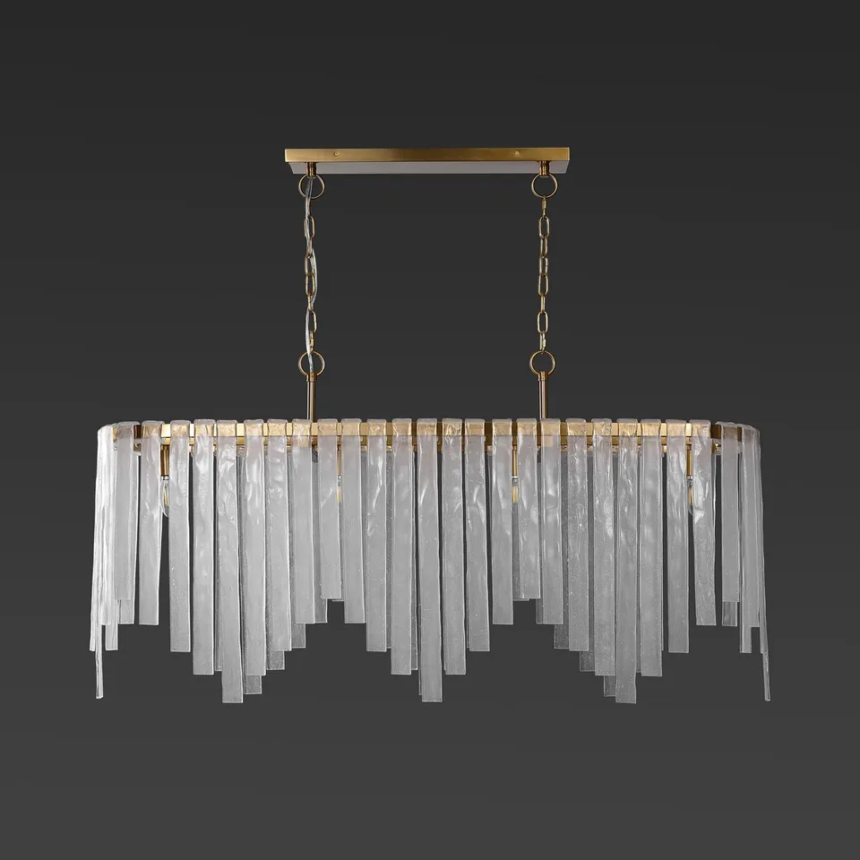 Rosalana Glass Chandelier - Gold / Clear - Safavieh