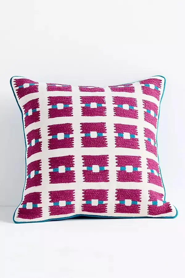 Kendall Cotton Woven Geometric Pillow
