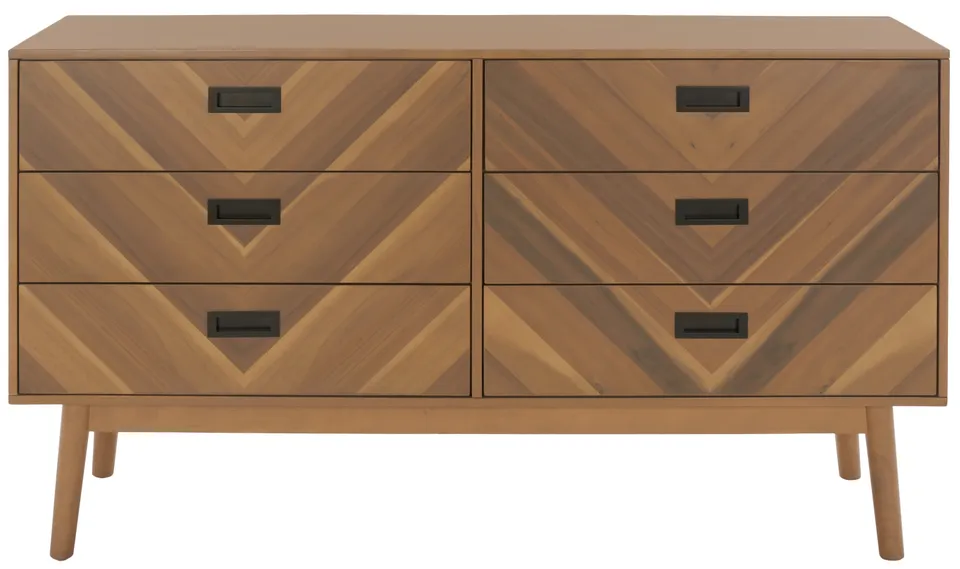 Safavieh Couture Donald 6 Drawer Dresser, Natural