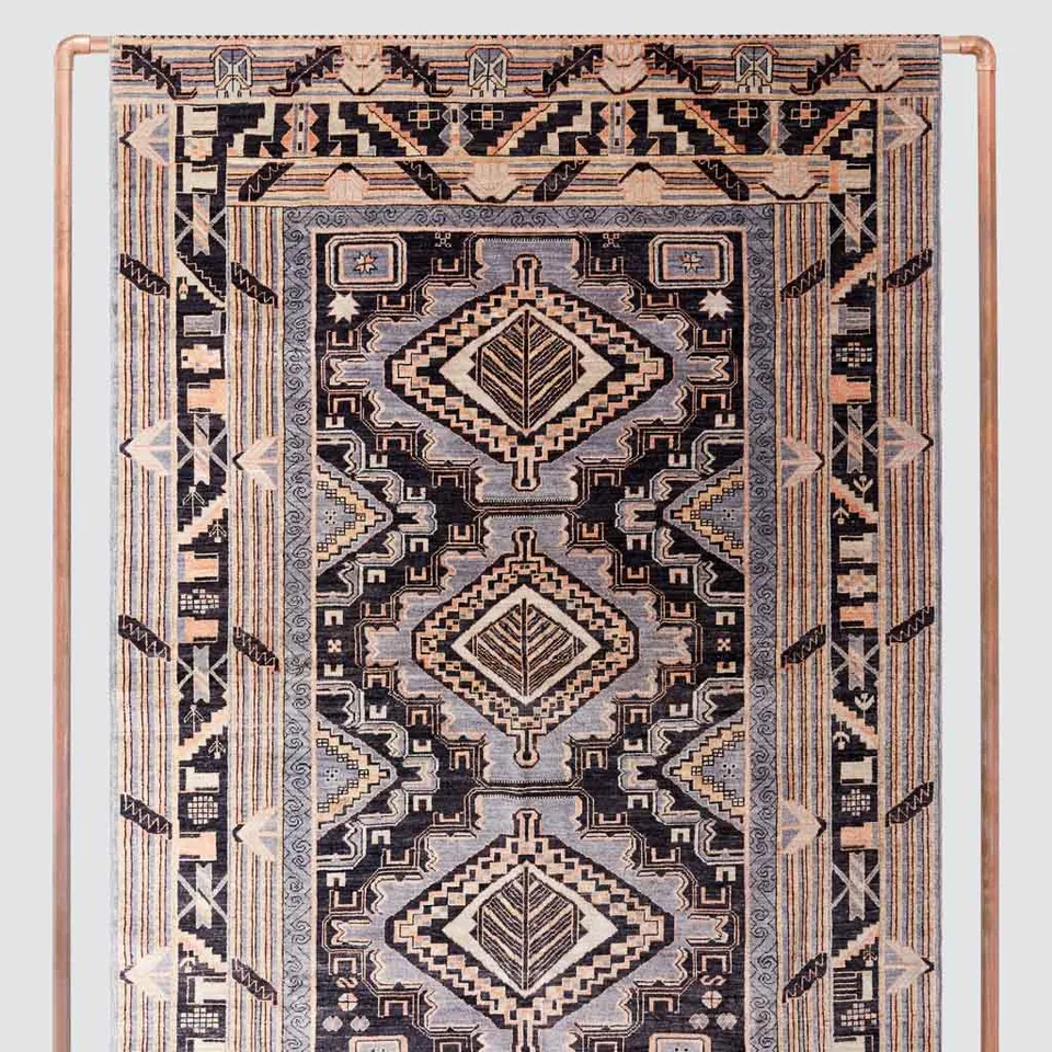 The Citizenry Salma Hand-Knotted Area Rug | 9' x 12' | Navy