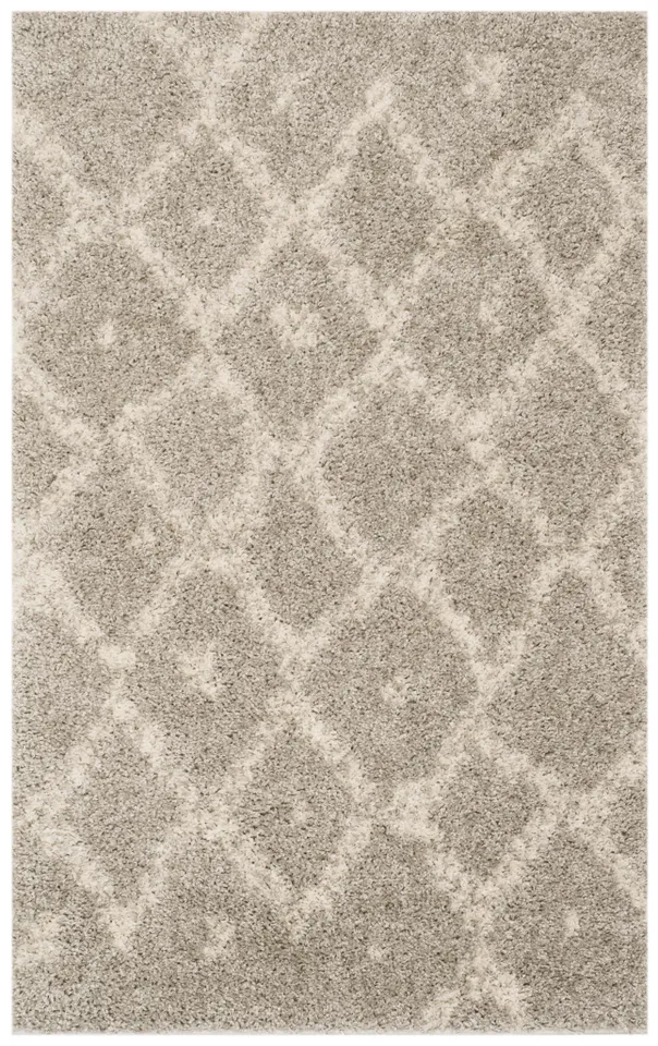 Arlo Home Woven Area Rug, ASG747D, Grey/Ivory,  4' X 6'