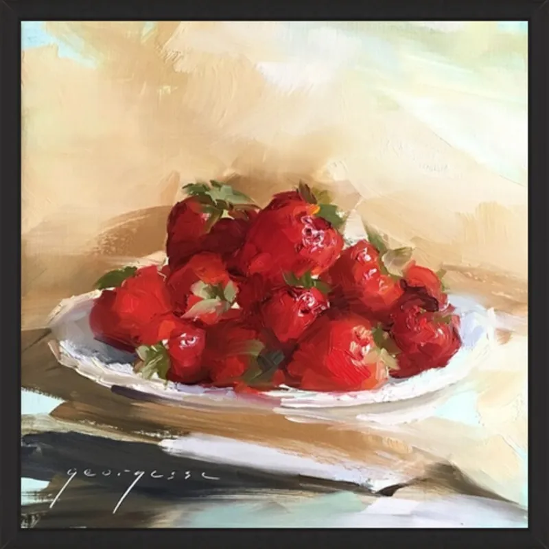 "Summer Strawberries 2" by Georgesse Gomez for Artfully Walls