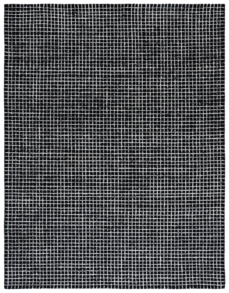 Safavieh Couture Abstract Collection Hand Tufted Area Rug, Ivory / Black, 6' x 9'