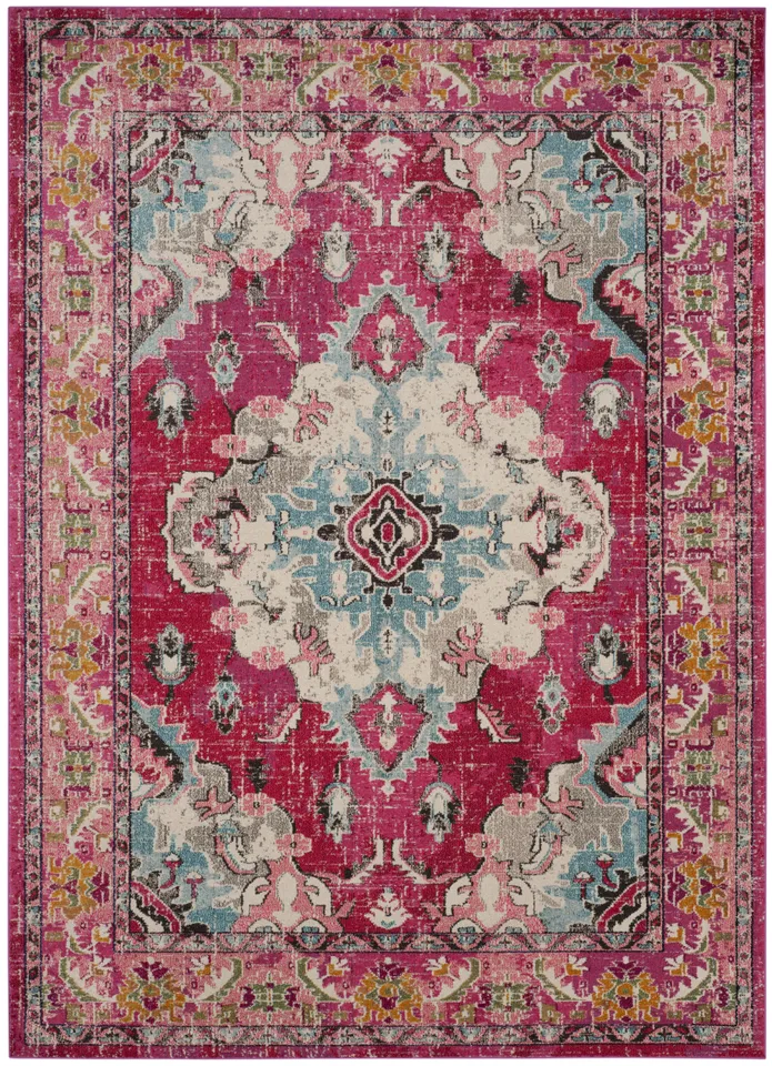 Arlo Home Woven Area Rug, MNC243D, Pink/Multi,  11' X 15'
