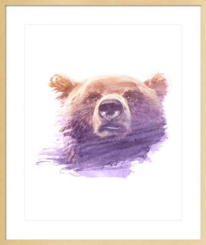 BEAR SUPERIMPOSED WATERCOLOR by Emiliano Deificus for Artfully Walls