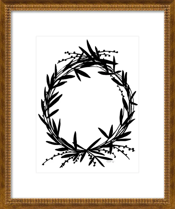 Black Wreath by Kate Roebuck for Artfully Walls