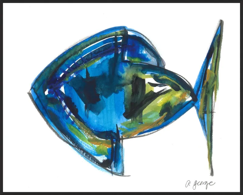 Asbtract Fish by Anthony George for Artfully Walls